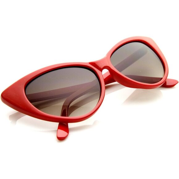 Super Cateyes Vintage Inspired Fashion Mod Chic High Pointed Cat-Eye Sunglasses - Picture 4 of 6